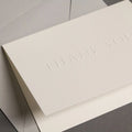 Wholesale Custom Logo Printing Thank You Cards Luxury Colorless Embossed Thank You Gift Cards