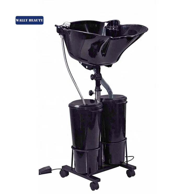 Portable Shampoo Bowl with Water Pump Drain  Sprayer Hose and Bucket  Hair Portable Sink Adjustable Washing Shampoo Basin