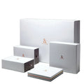 Custom Logo White Rigid Hard Coated Paper Recyclable High Quality Custom Size Gift Box Photo Frame Embossed Gold Foil Matt