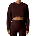Women Lightweight Sports Sweatshirts Long Sleeve Loose Quick Dry Crop Sweater Soft Quick Dry Yoga T Shirt