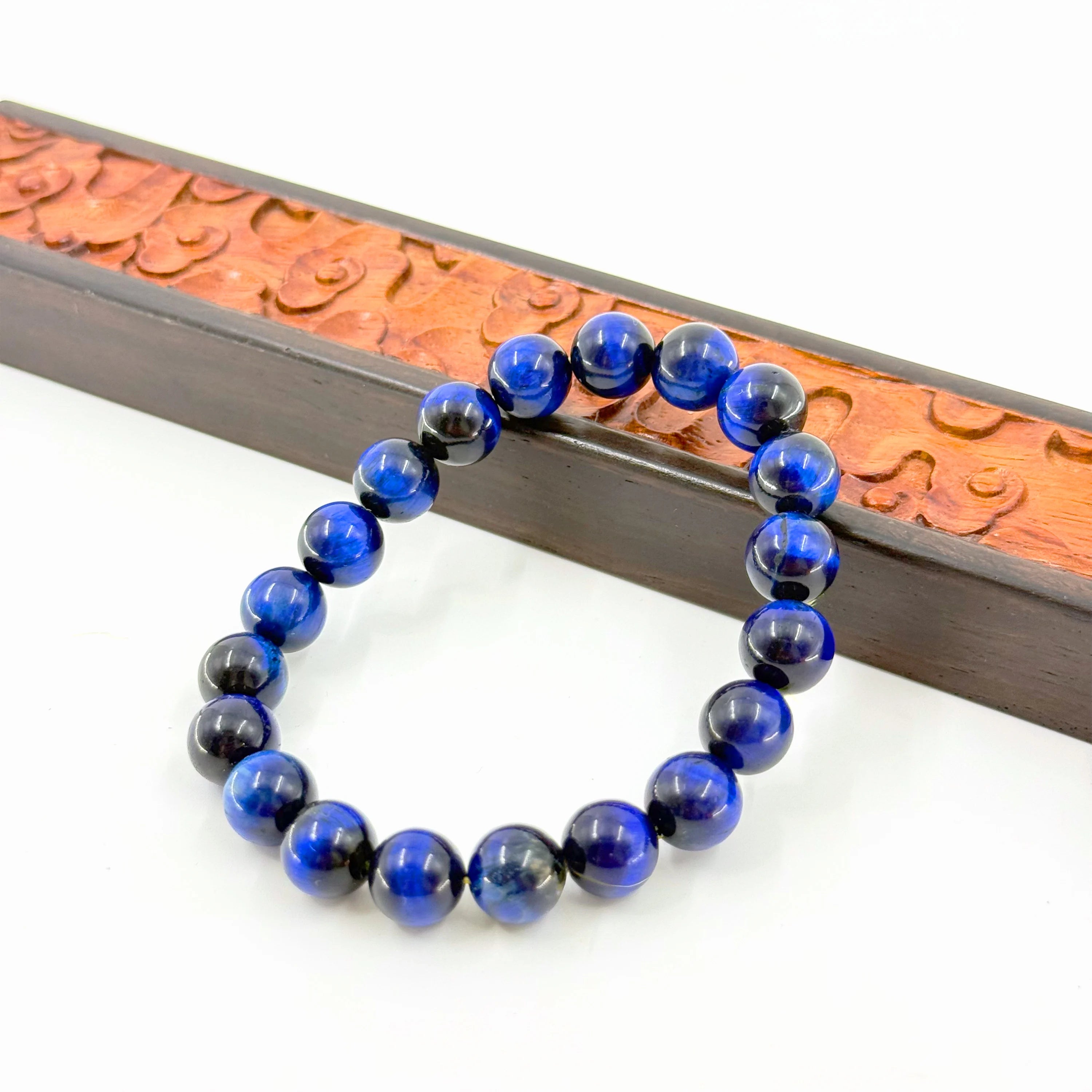 Handmade Adjustable 10mm Tiger Eye Stone Bracelet for Men Natural Energy Jewelry for Parties Hand String Bracelet