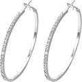 2025 Exaggerated Full Diamond Dangle Earrings Fashion Jewelry Women Bling Rhinestone Crystal Large Hoop Earrings for Gifts