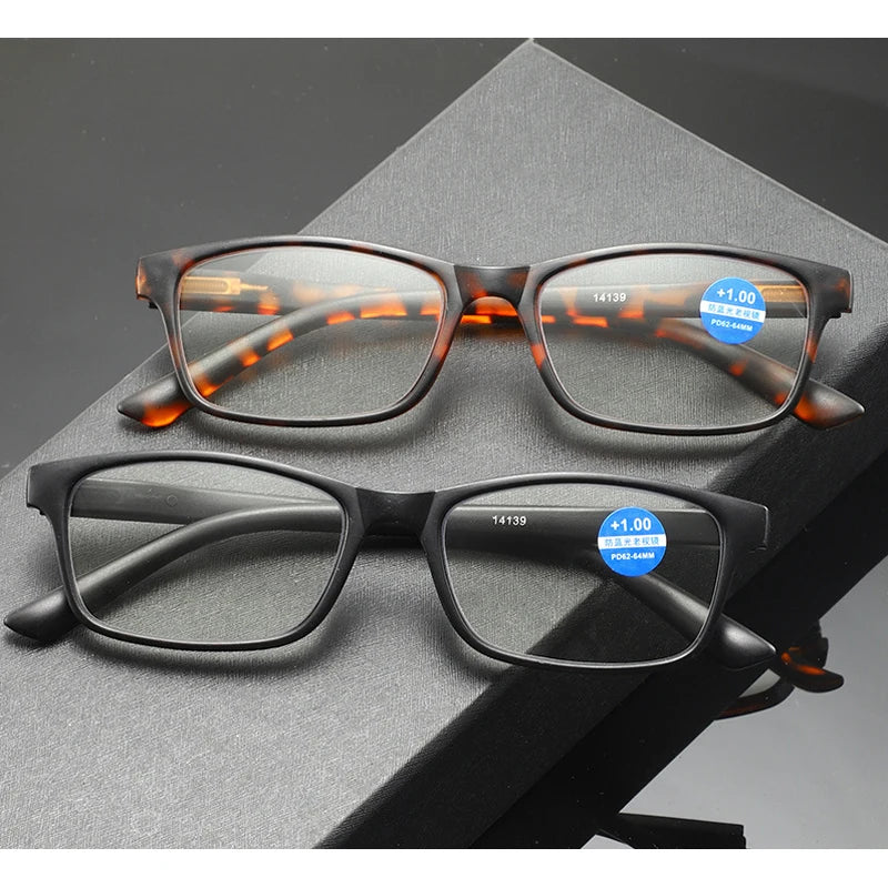 MK2310302 New PC Anti Blue Light Comfortable Elderly Magnifying Reading Glasses Men Women Reader Glasses Frame for All Face