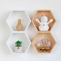 Solid Wood Wall Decoration Pendant Hexagonal Shelf Wall Hanging Indoor Wall Decoration