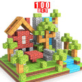 Plastic Magnetic Building Cubes 100-Piece Block Set for Boys and Girls Ages 14+ STEM Montessori Stacking Toy ASTM Certified