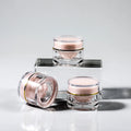 Low MOQ Factory Supply Cosmetic Container pink Luxury Jar Skin Care Pink 5g 15g 20g  Jar for Acrylic Empty Lip Balm Cream Jar