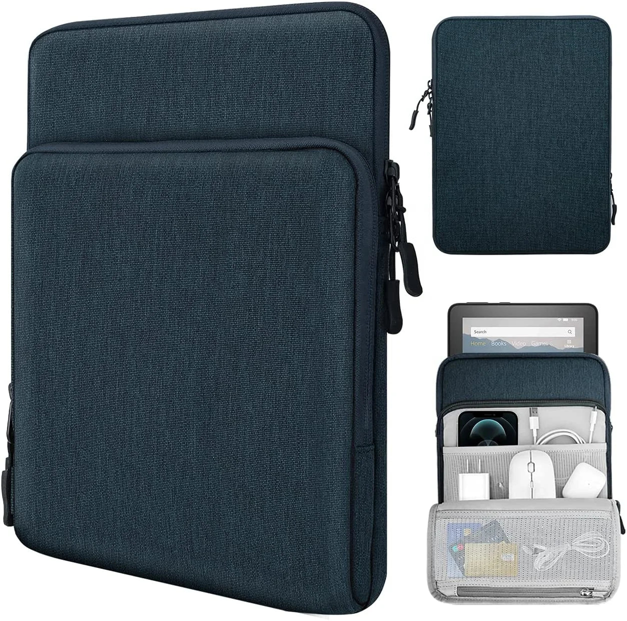 MoKo ISO BSCI Factory Outlet Protective Shockproof Splash Proof Laptop Sleeve 8 9 Inch Storage Pockets Case Bag