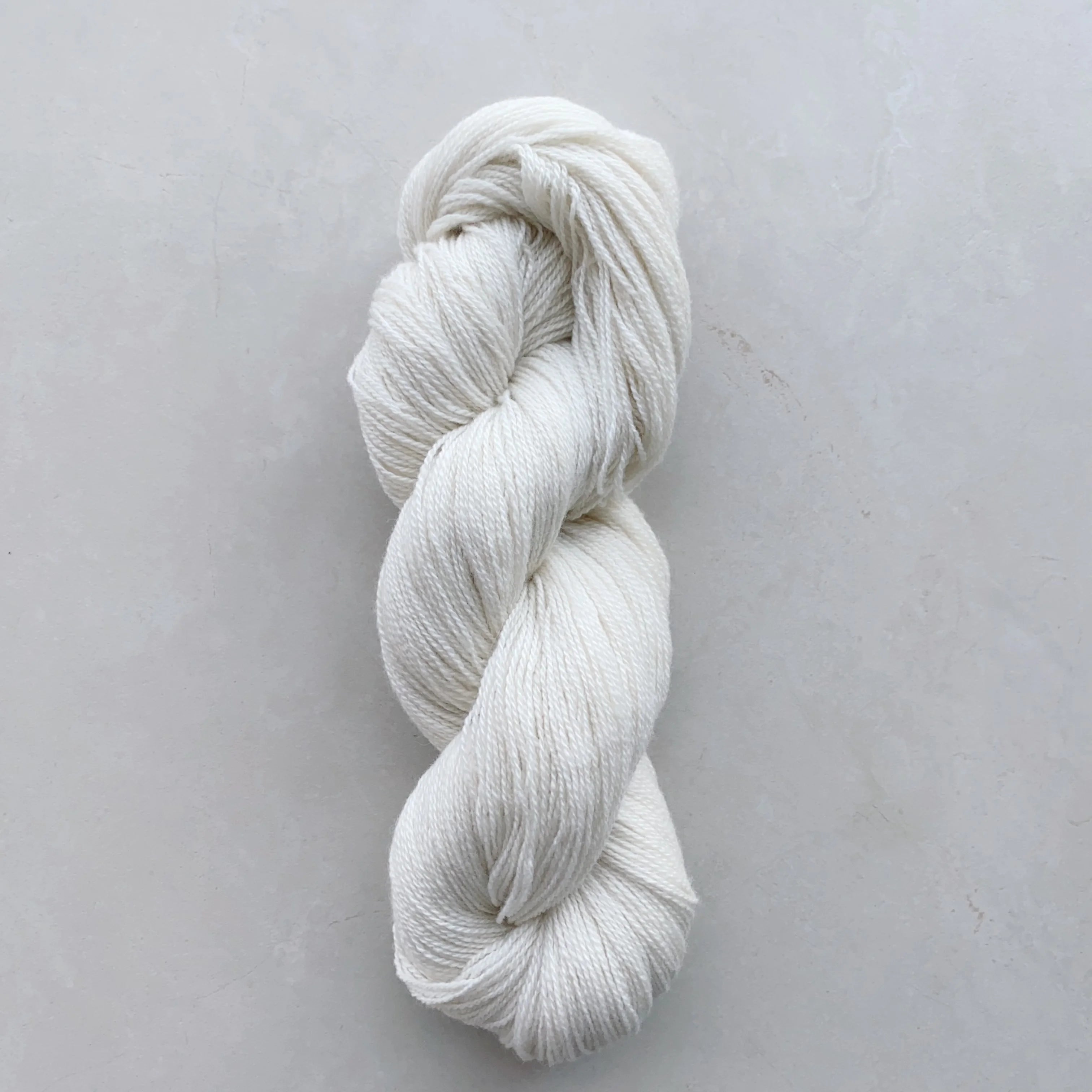 Lotus Yarns Pure Mongolian Cashmere 410m/55g Lace Weight Yarn Natural White for Knitting Hand Dye