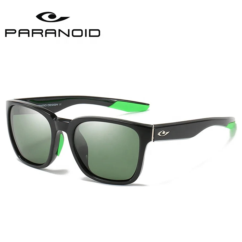 2026 PARANOID Designer Sunglasses for Men and Women Polarized Green Blue Shades with Unique Transparent Gold Red Frame Designs