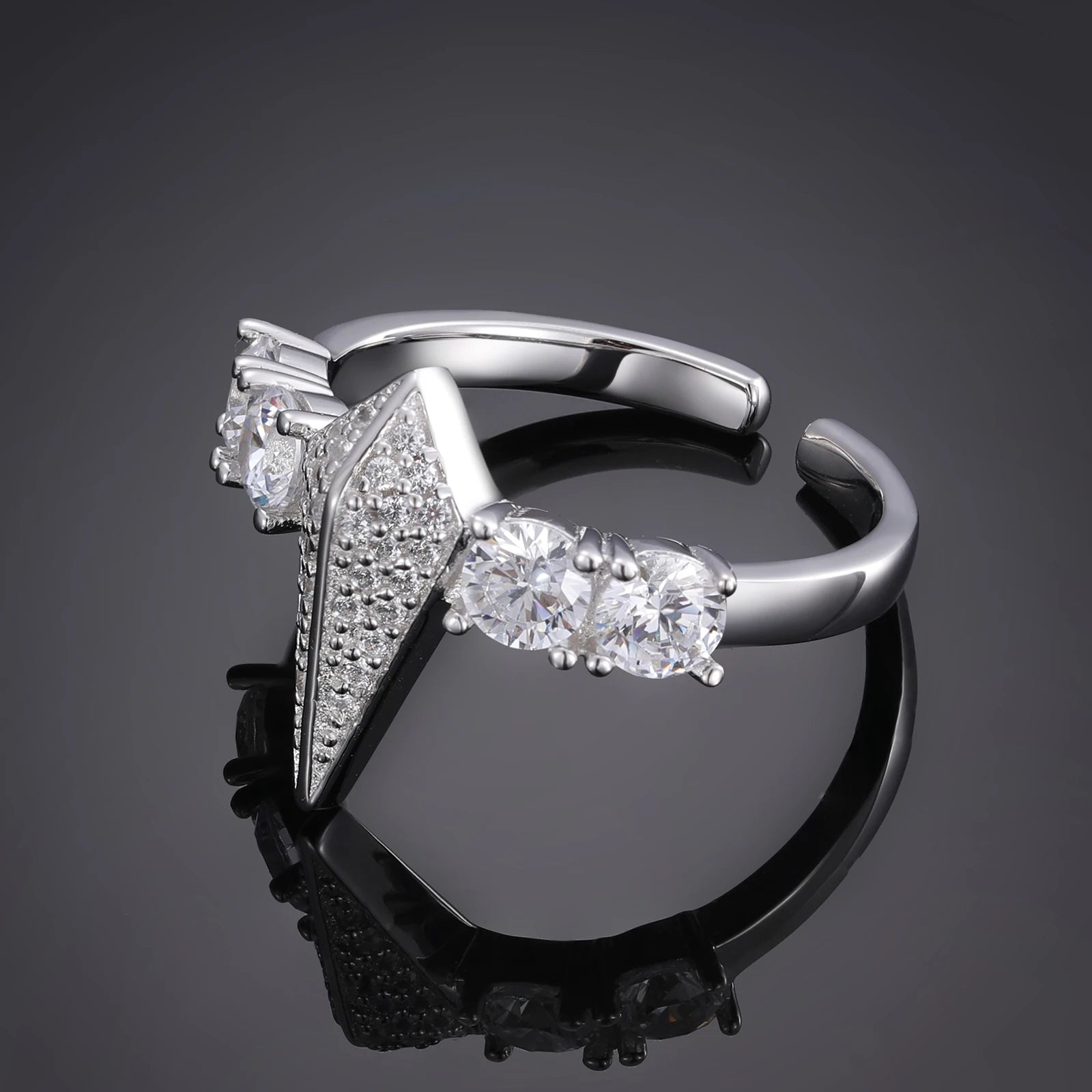 Versatile Accessories Fashion Hip Hop Jewelry 925 Sterling Silver VVS Moissanite Diamond Adjustable Panther Ring for Men Women
