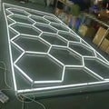Free Design Easy to Stall Auto Detailing Car Showroom Garage Workshop Hexagon LED Lighting Car Work Light