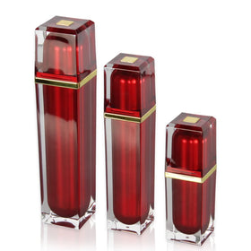Empty Beautiful Acrylic Luxury Cream Jars and 50ml square Bottles Set for Cosmetic square Packaging Cosmetic Jars