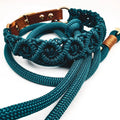 New Arrival Outdoor Heavy Duty  Custom Macrame Walking Dog Running Paracord Rope Collar & Leash Set Belt