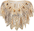 Drop Ship  50 Women 1920s Shawl Wraps Sequin Beaded Evening Cape Bridal Shawl Bolero Flapper Cover up