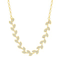 Stylish Exquisite Lady's Flower Necklace 18K Gold-plated Geometric Leaf Flower Versatile Charm Necklace Fashion Jewelry Necklace