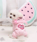 Luxury Four-Legged Pet Clothing Warm Flannel Dog Clothing with Pink Piglet Elephant Print Design Popular Dog Flannel Clothes