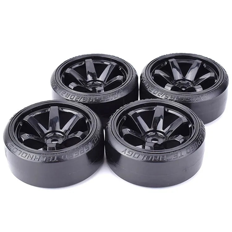 4pcs 12mm 1:10 Scale RC Car Drift Tires 62x26mm Wheel Accessories for HSP HPI Traxxas Kyosho Tamiya Racing Car Hard Tires Parts
