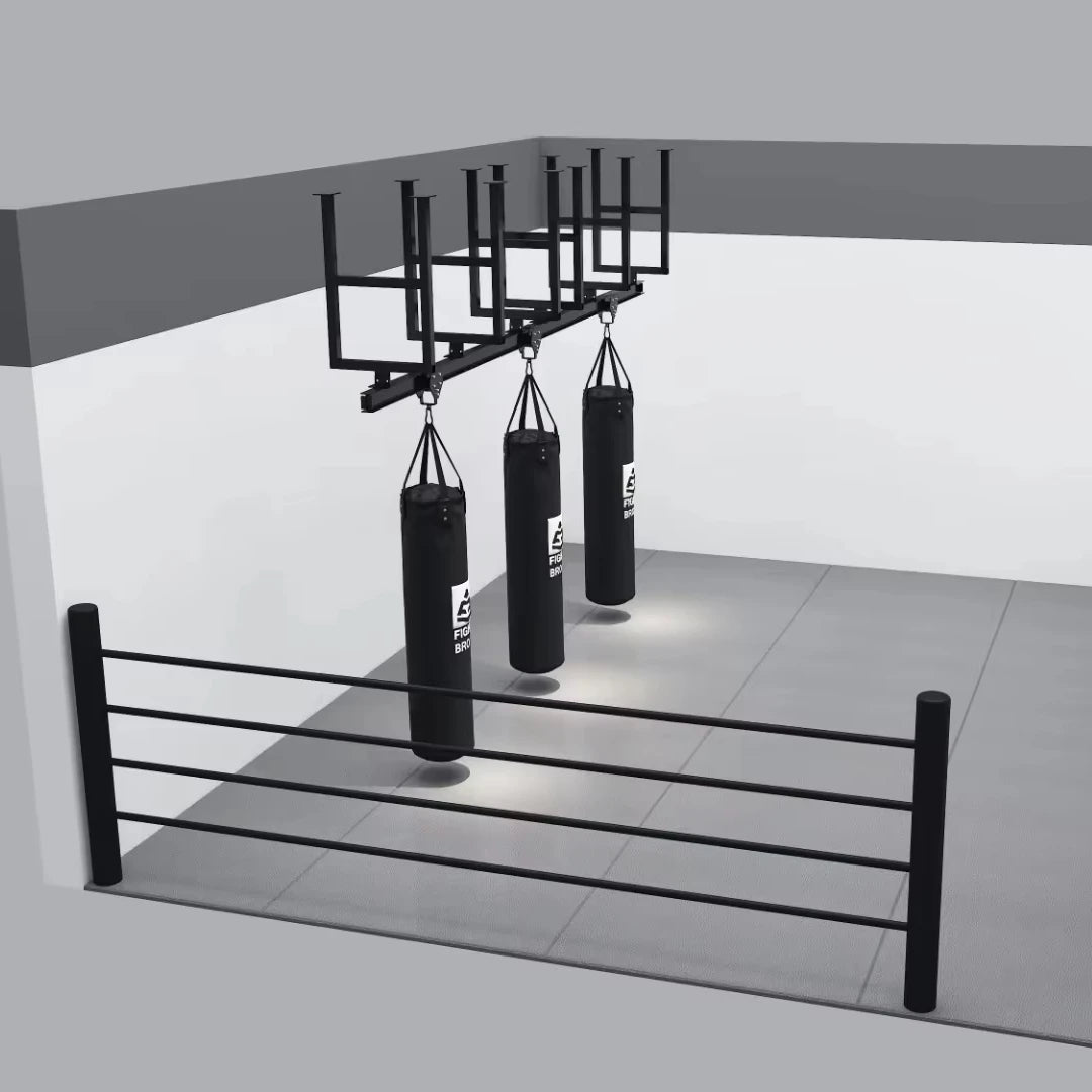 Boxing Gym Sliding Rail Punch Bag Bracket Trolley Rail Punchbag Rack Boxing Bag Rail System