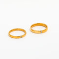 High End 18K Plain Gold One Row Zirconia  Narrow Band Rings Stainless Steel Trendy Simple Gold Plated Jewelry