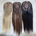 Emeda Hot Sale MONO with Open Weft Topper Full Cuticles Brazilian Human Hair  for Women