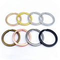 15mm - 35mm Black Metal Keychain Flat Split Key Rings