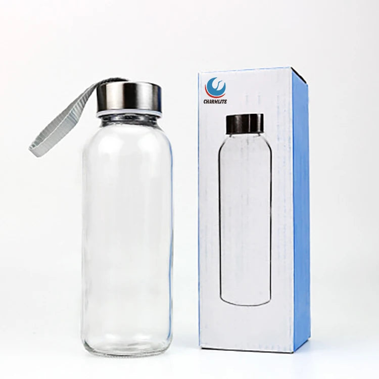 2021 Custom Logo Plastic Water Bottles 500ml Cheap Water Bottle With Metal Lid