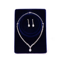 Hot Sales Vintage Brass Women's Bridal Jewelry Set with Zircon Stones for Engagement & Wedding Dress Accessories