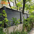 JHR Modern DIY Aluminum Alloy Fencing Panels Slats Black Brown 6Ft Customizable Eco-friendly Weather Resistant 3D Modeling