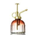 200ml Gradient Color Glass Vintage Style Plant Water Mister Spray Bottle with Golden Pump