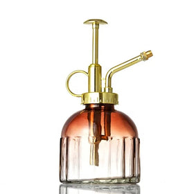 200ml Gradient Color Glass Vintage Style Plant Water Mister Spray Bottle with Golden Pump