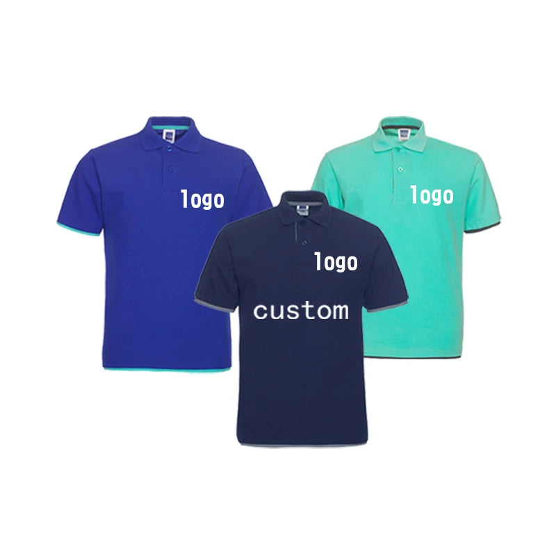 Casual Plain Golf Men Polo t Shirts Embroidered logo Polo Shirts Customized logo 65% Cotton 35% Polyester Formal Polo Shirt