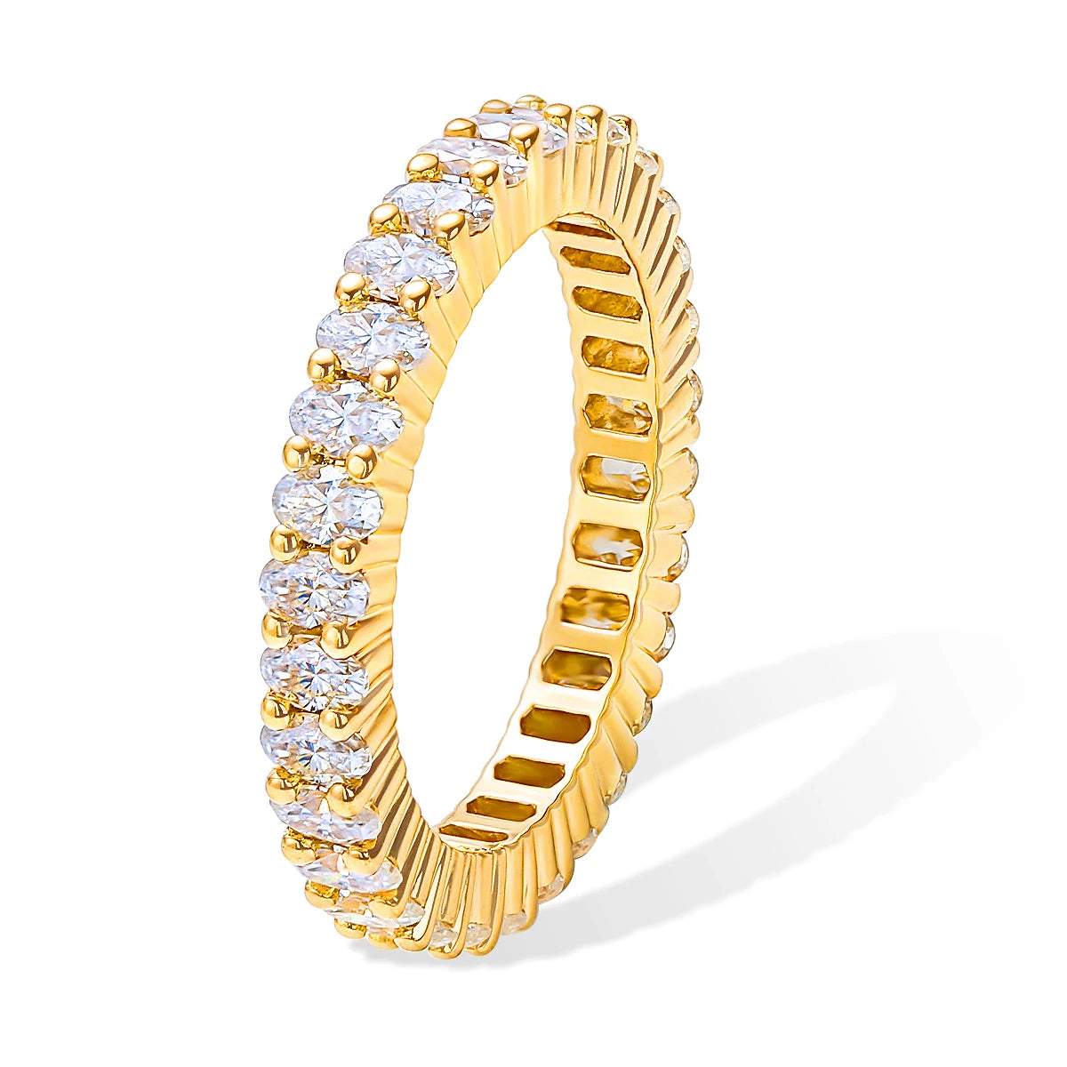 Wedding Band Ring With Oval Cut Moissanite Diamond Ring CertificatedReddit Hot Sell Fine Jewelry 14K Gold Ring Holycome Jewelry