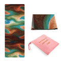 Eco Friendly Digital Printed Microfiber Suede Rubber Foldable Yoga Mat with Custom Design