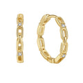 Nagosa Women Jewelry 925 Sterling Silver Huggie Custom Gold Vermeil 18k Chain Hoop Earrings