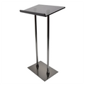 Modern Black Top Surface Acrylic Church Pulpit Podium Lectern with Two Metal Pole Stand BOSN Display Model BDP-003-02