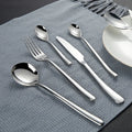French Moonlight Home Design Stainless Steel Tableware Set Heavy Disposable Knife Fork Spoon Weddings Hotels Classic Design High