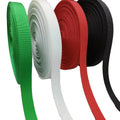 Custom 1 Inch Woven Nylon Webbing Red Green Black Grooved Webbing for Pet Dog Leash and Collar