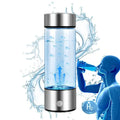 2025 Custom Wholesale 420ml Hydrogen-rich Glass Water Cup Ionizer Machine Portable Rechargeable Hydrogen Generator Water Bottle
