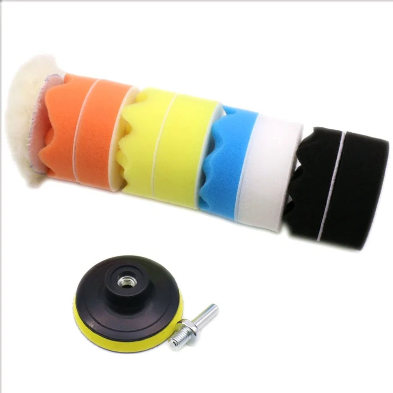 10Pcs Polishing Buffing Pads With Sanding Pad for Car Waxing Polishing Kit Sponge Buff Pad Set
