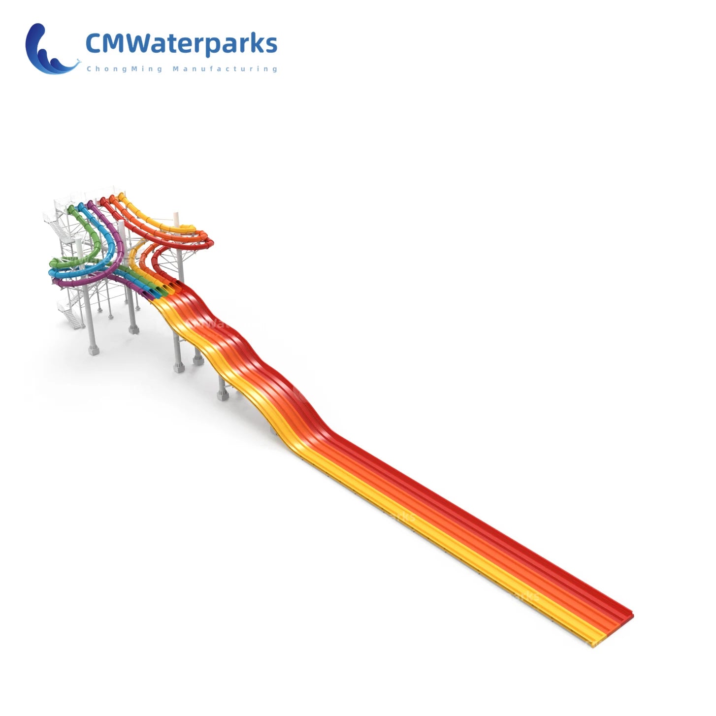 Factory Price Octopus Curve Aquapark Fiberglass Water Slides for FRP Water Slide Adult