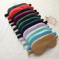 Custom Logo Double-Side Satin Silk EyeShade Travel Multi Color Plain Sleeping Eye Mask Cover With Elastic Band