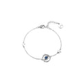 AA00671 Lucky Charms Bracelets Blue Space Pendant Titanium Steel Bangle Bracelets for Women