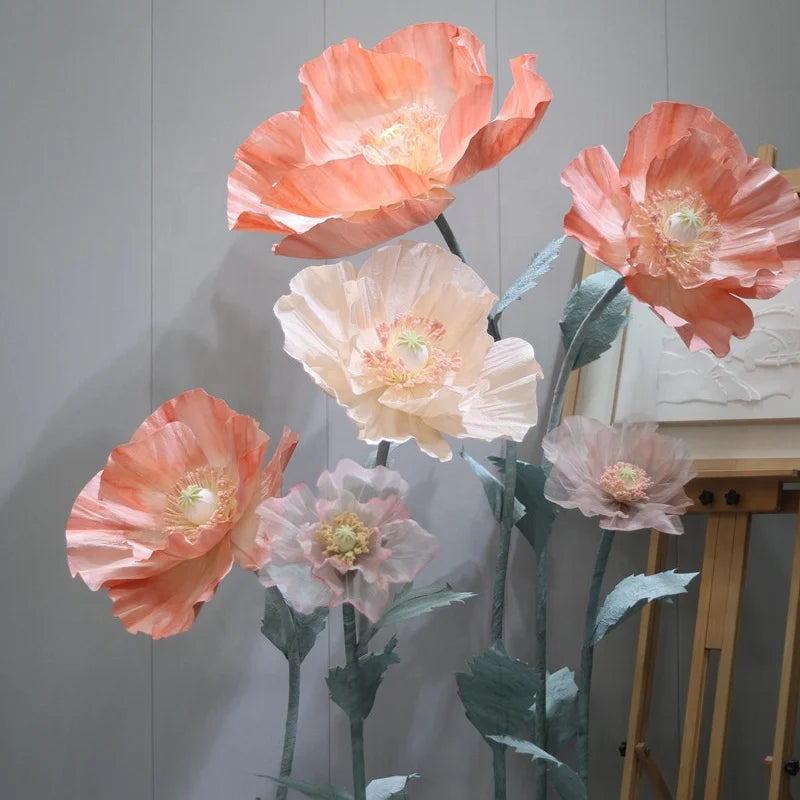 O-X314 Wholesale Wedding Lavender Giant Flower Decoration Giant Artificial Flower Wedding Shop Store Display Giant Paper Flowers