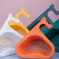 Multifunctional Household Triangle Sink Filter Washing Fruit Vegetable Sink Strainer Basket Plastic Cat Ear Drain Basket