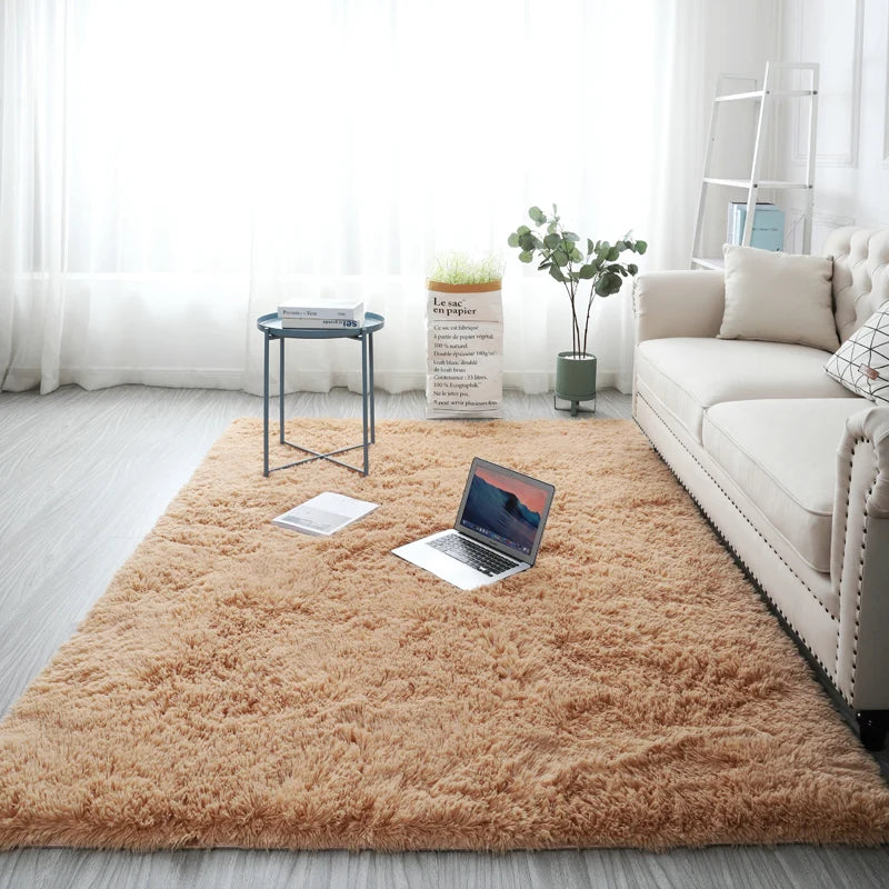 Fluffy Plush Large Rugs PV Fur Shaggy Living Room Carpet Kids Rug Play Mat