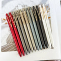 12pcs Retractable Gel Pens Black Ink Gel Pens Fine Point 0.5mm Metallic Dark Vintage Barrels Fast Dry Aesthetic Pens