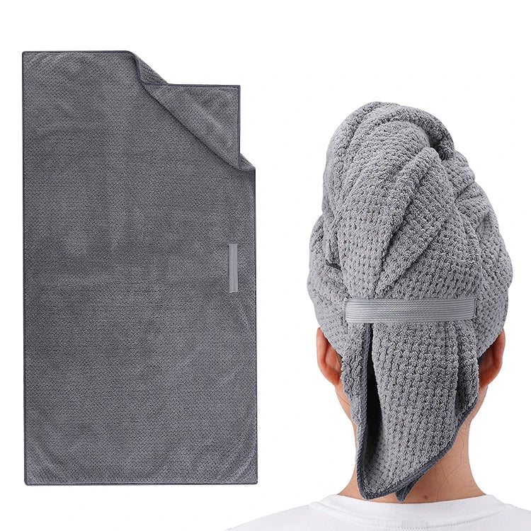 Custom Absorbent Women Square Waffle Spa Beauty Salon Quick Dry Soft Quick Dry Turban Microfiber Hair Drying Towels Towel Wrap