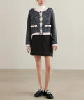 New Product Customization Women's Elegant Crewneck Fashionable Knitted Shrugged Pockets Cardigan