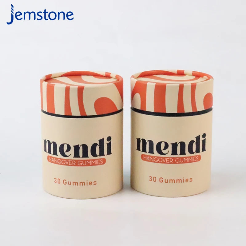 Manufacturer Biodegradable Kraft Paper Tube Containers Cocoa Powder Cardboard Cylinder Packaging Paper Tube With Metal Lid