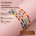 Go2boho Minimalist New Seed Bead Bracelets for Women Gold Plated Chain Charm Boho Summer Fashion Jewelry Accessories